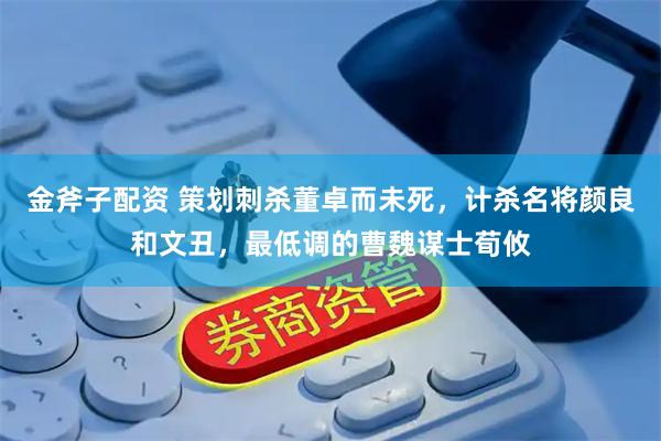 金斧子配资 策划刺杀董卓而未死，计杀名将颜良和文丑，最低调的曹魏谋士荀攸