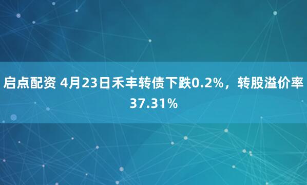 启点配资 4月23日禾丰转债下跌0.2%，转股溢价率37.31%